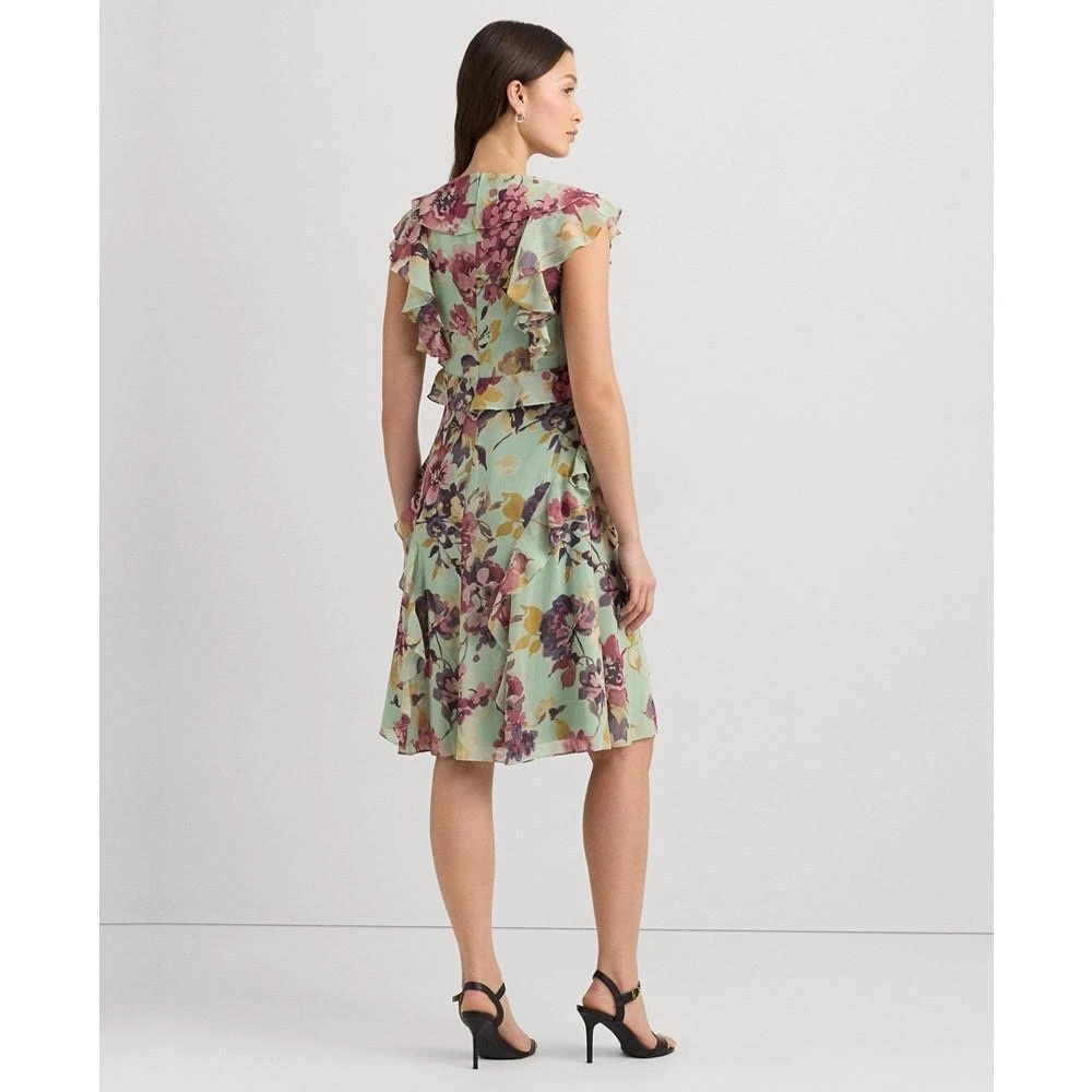 NWT Ralph Lauren Women's Ruffled V-Neck A-Line Dress Sz 6 - Picture 4 of 12